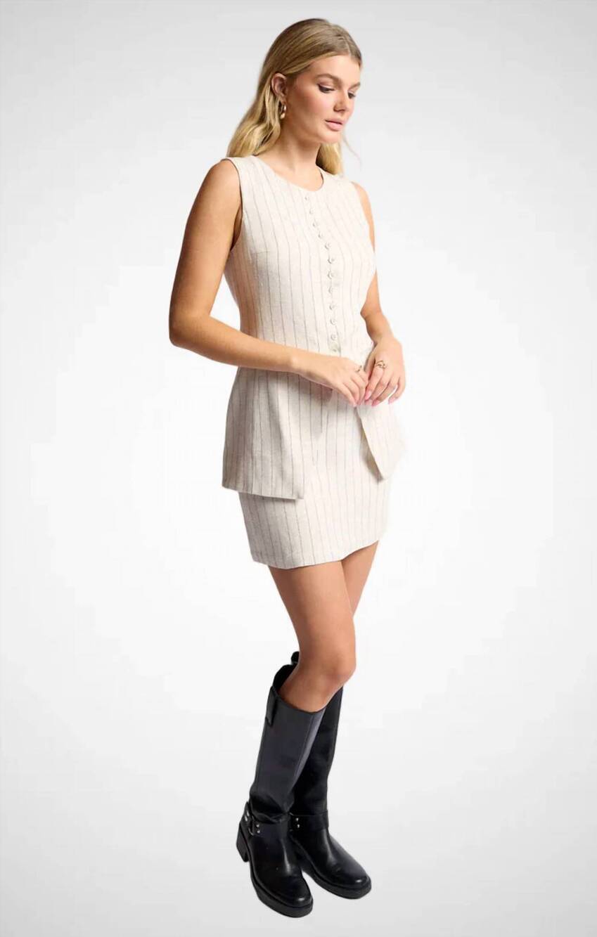 NEW SHE + SKY baked goods mini skirt in natural - Picture 2 of 3